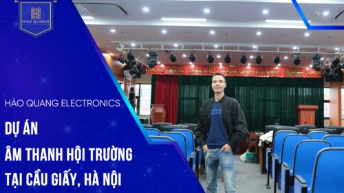 Lắp đặt hệ thống âm thanh ánh sáng hội trường tại Cầu Giấy, Hà Nội