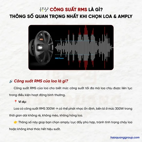 Công suất RMS là gì? Ý nghĩa của công suất RMS khi lựa chọn các thiết bị âm thanh 5 Cong suat RMS la gi Y nghia cua cong suat RMS khi lua chon cac thiet bi am thanh 2 500