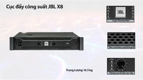 Cục đẩy công suất JBL X8 2 Cục đẩy công suất JBL X8 Công suất lớn nhập khẩu chính hãng