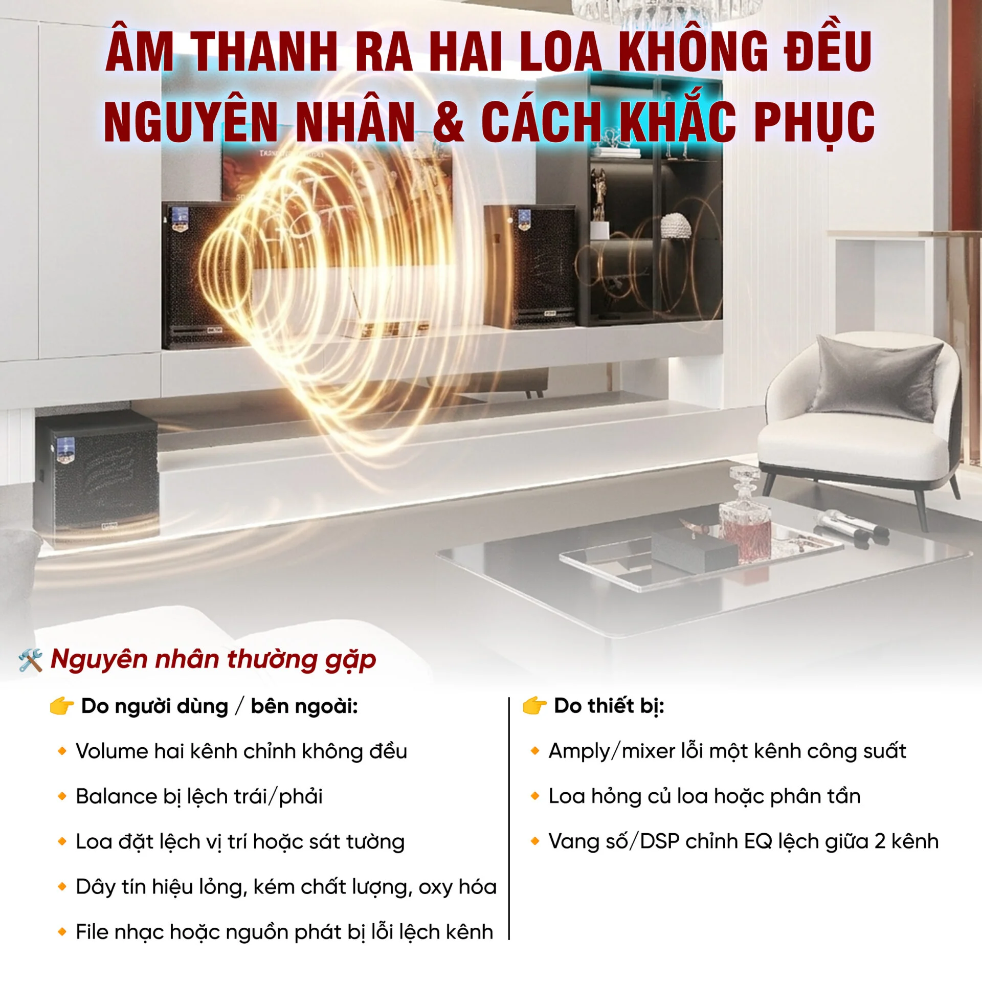 Âm thanh ra hai loa không đều nguyên nhân do đâu? Hướng dẫn cách khắc phục 10 Am thanh ra hai loa khong deu nguyen nhan do dau Huong dan cach khac phuc 3