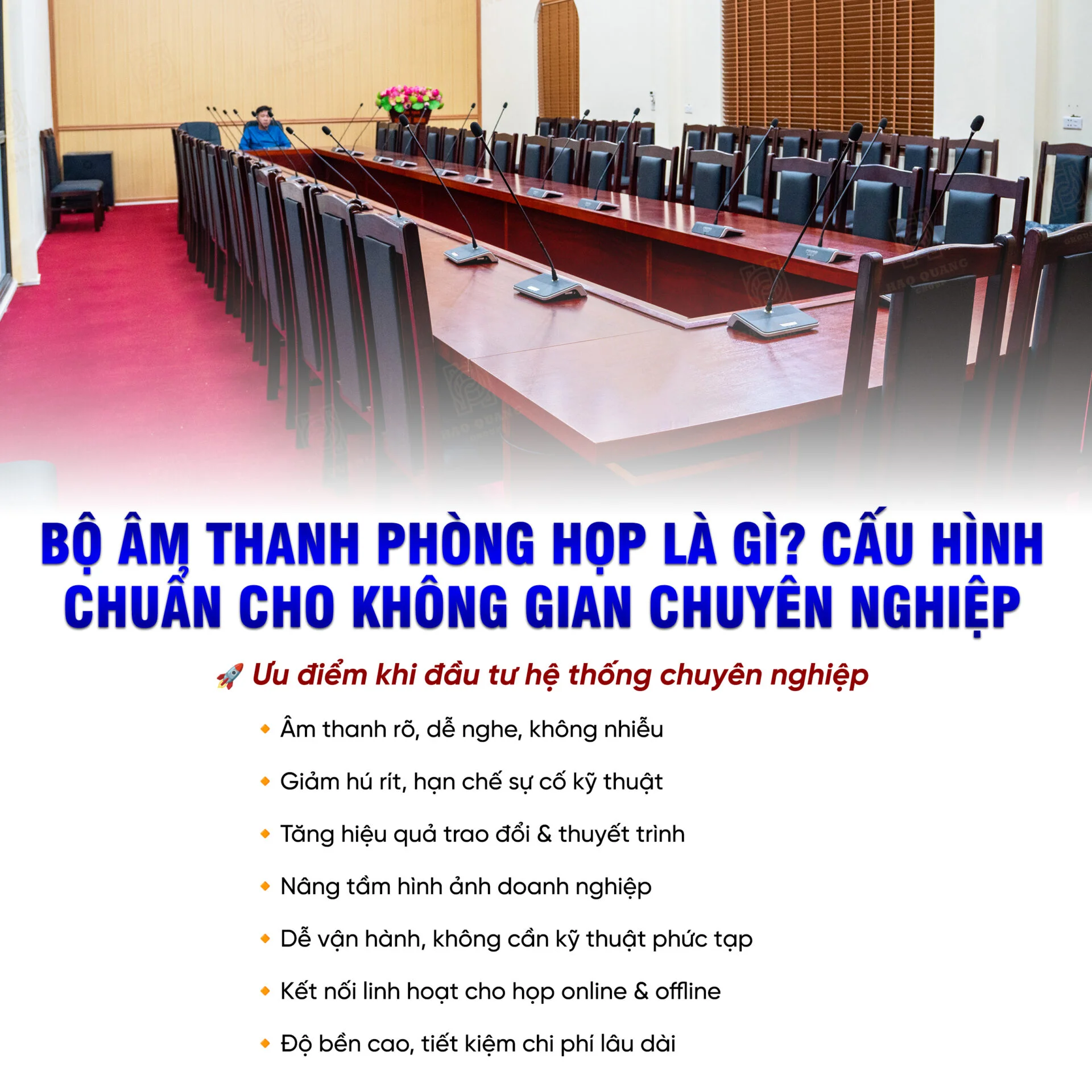 Bộ âm thanh phòng họp là gì? Cấu hình chuẩn cho phòng họp chuyên nghiệp 9 Bo am thanh phong hop la gi Cau hinh chuan cho phong hop chuyen nghiep 4