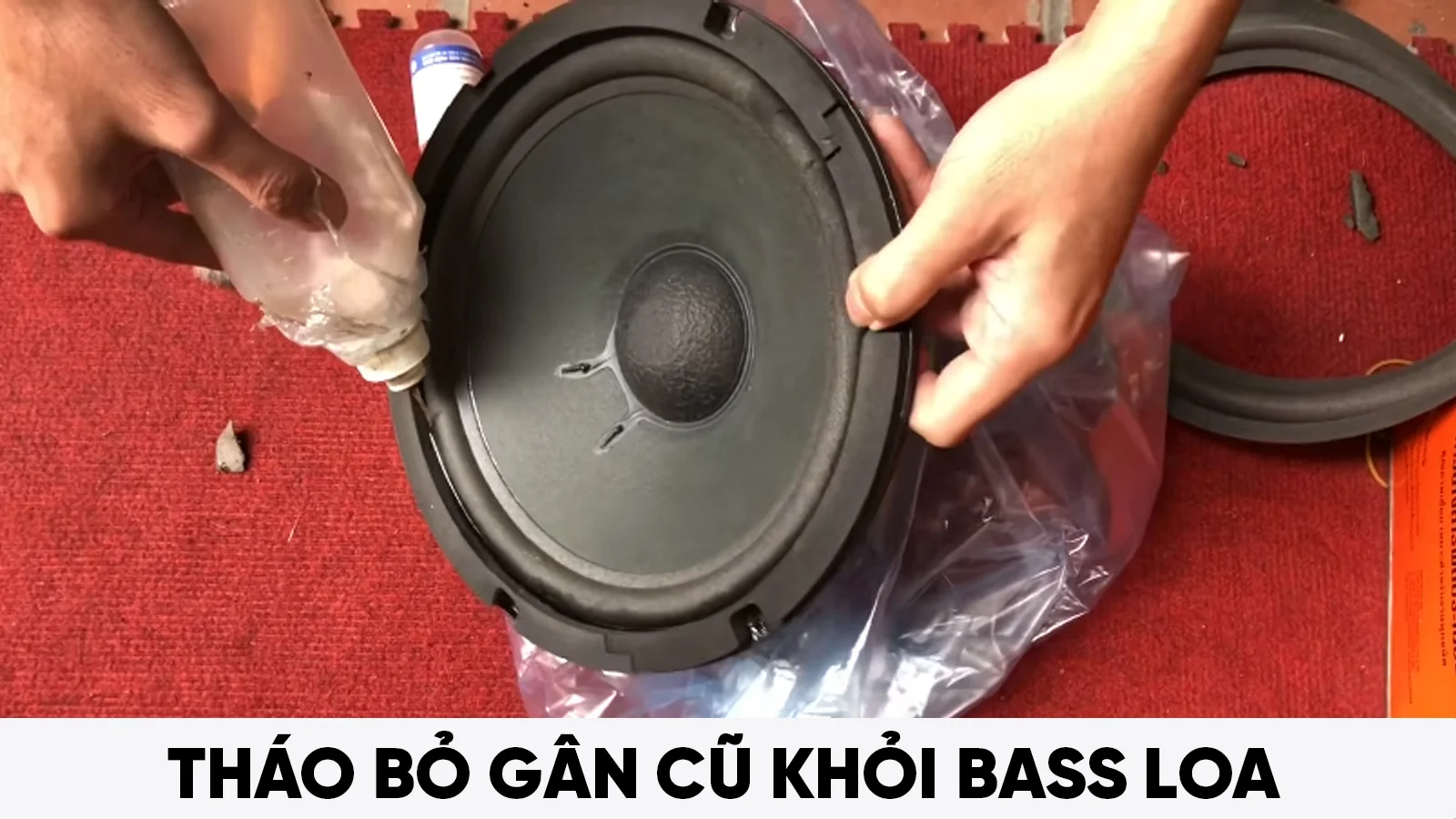 Cách thay gân loa bass như thế nào? Những lưu ý khi thay gân loa 7 Bước 1: Tháo bỏ gân cũ khỏi bass loa