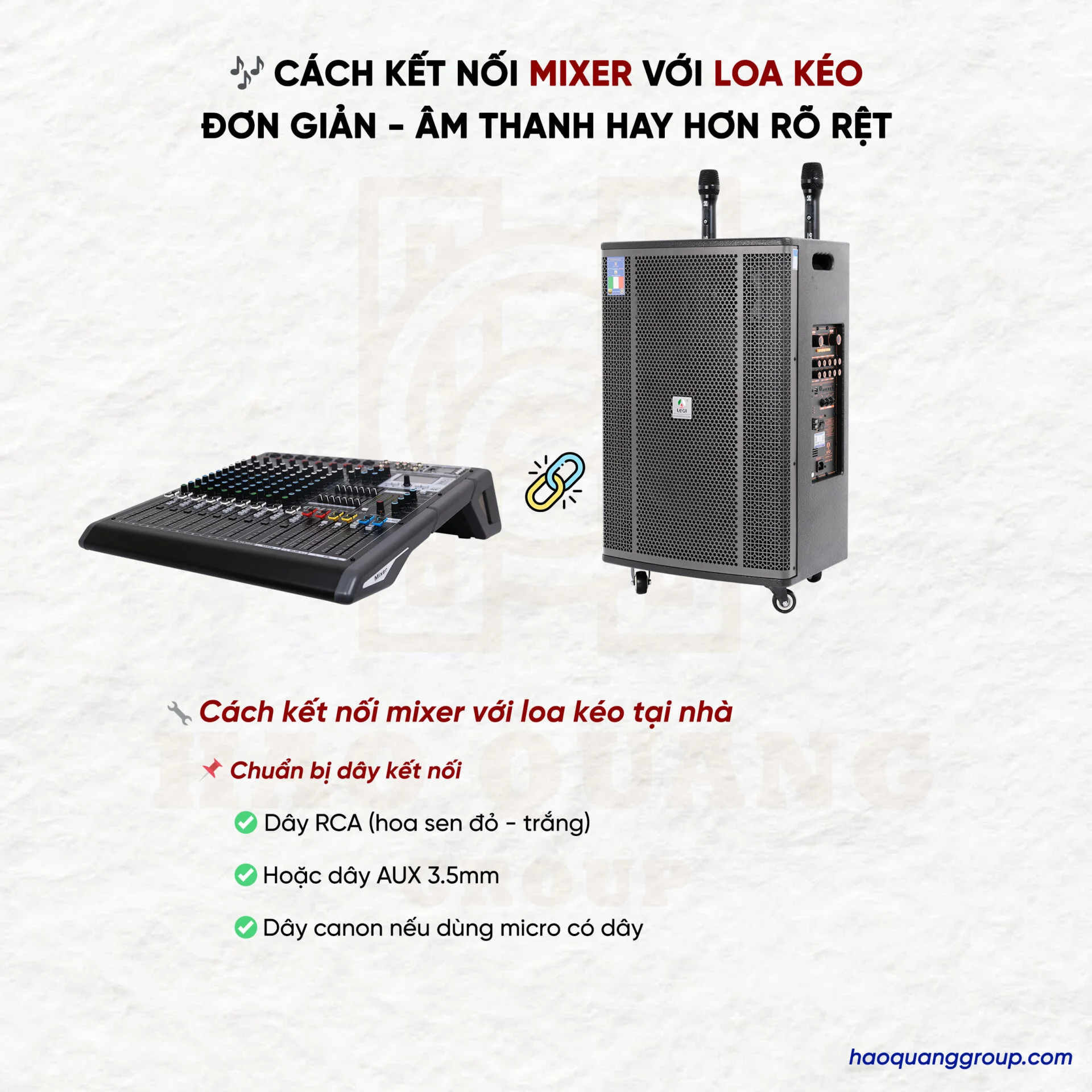 Cách để kết nối mixer với loa kéo đơn giản để có âm thanh hay 11 Cach ket mixer voi loa keo don gian Am thanh hay hon ro ret 4