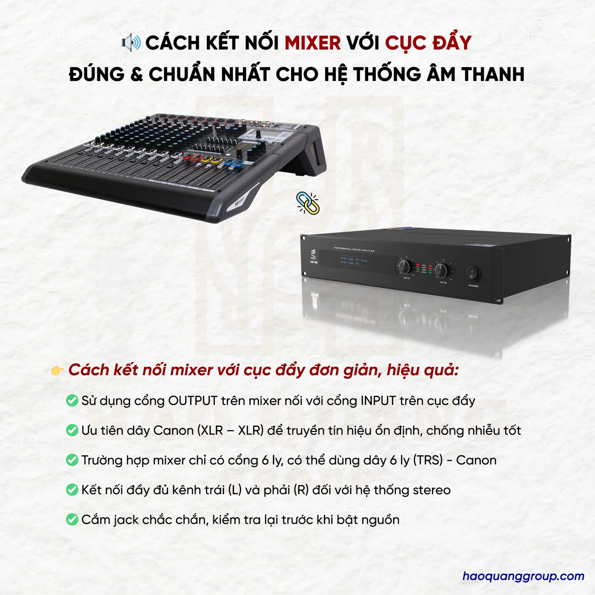 Cách kết nối mixer với cục đẩy sao cho đúng và chuẩn nhất 9 Cach ket noi mixer voi cuc day sao cho dung va chuan nhat cho he thong am thanh 2