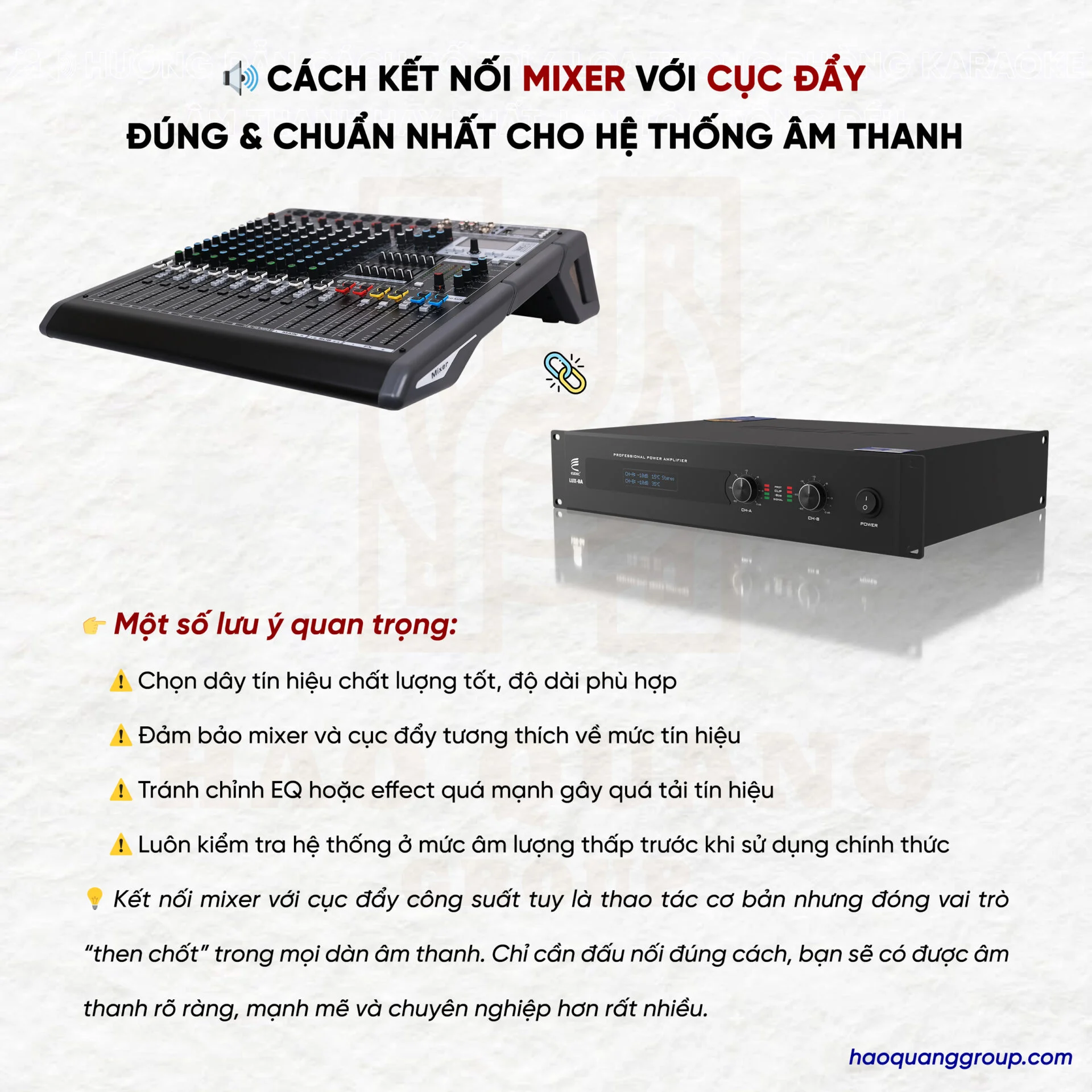 Cách kết nối mixer với cục đẩy sao cho đúng và chuẩn nhất 11 Cach ket noi mixer voi cuc day sao cho dung va chuan nhat cho he thong am thanh 4