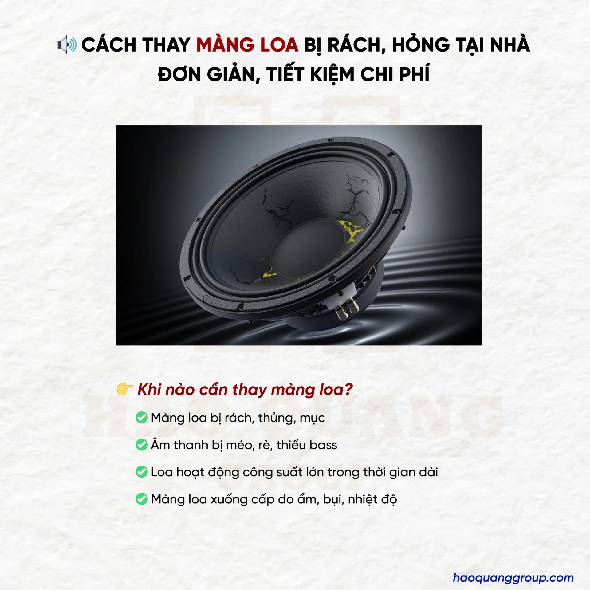 Cách thay màng loa bị rách, hỏng ngay tại nhà dễ dàng 7 Cach thay mang loa bi rach hong ngay tai nha 2