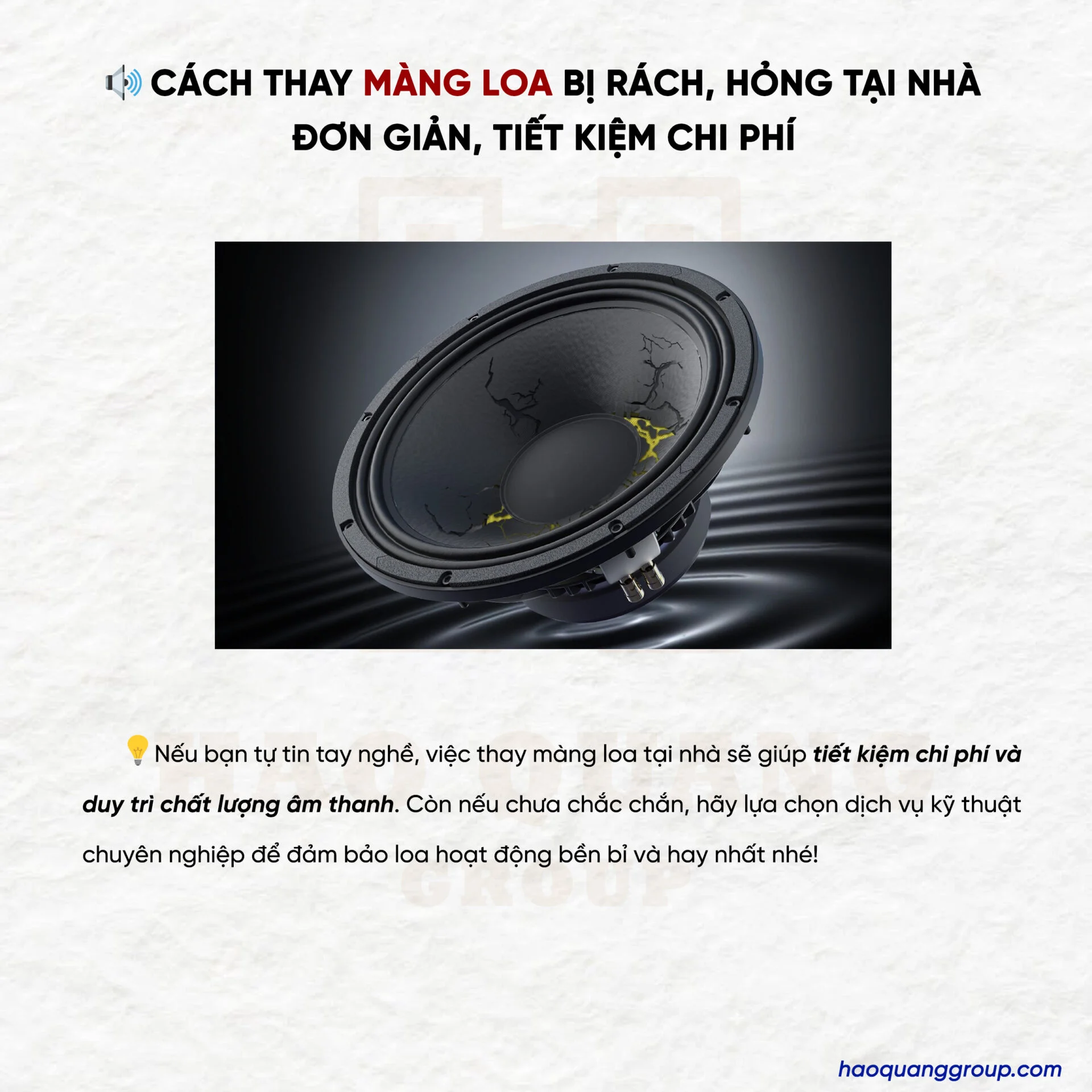 Cách thay màng loa bị rách, hỏng ngay tại nhà dễ dàng 10 Cach thay mang loa bi rach hong ngay tai nha 5