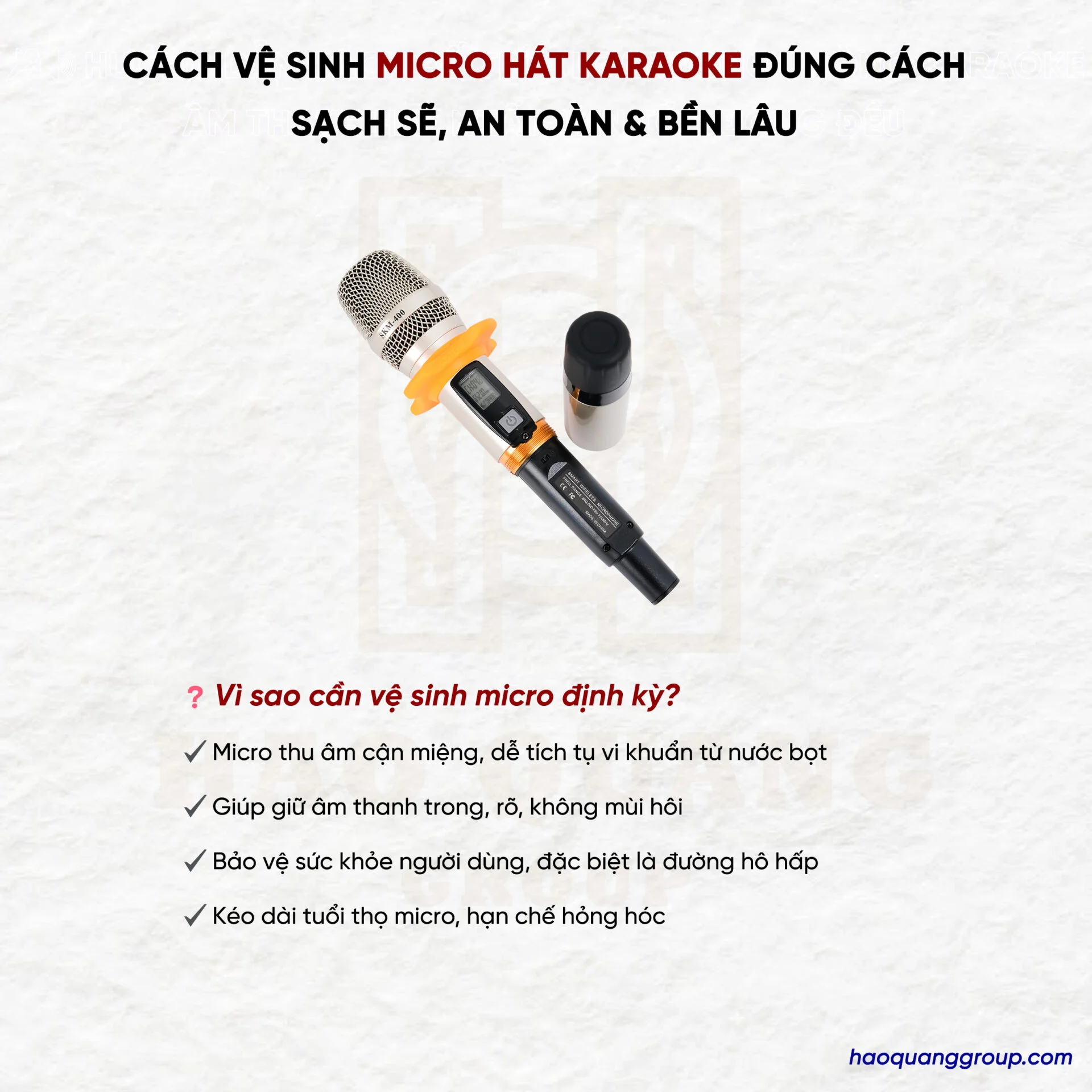 Cách để vệ sinh micro hát karaoke sao cho chuẩn và hiệu quả 12 Cach ve sinh micro hat karaoke dung cach Sach se an toan ben lau 2