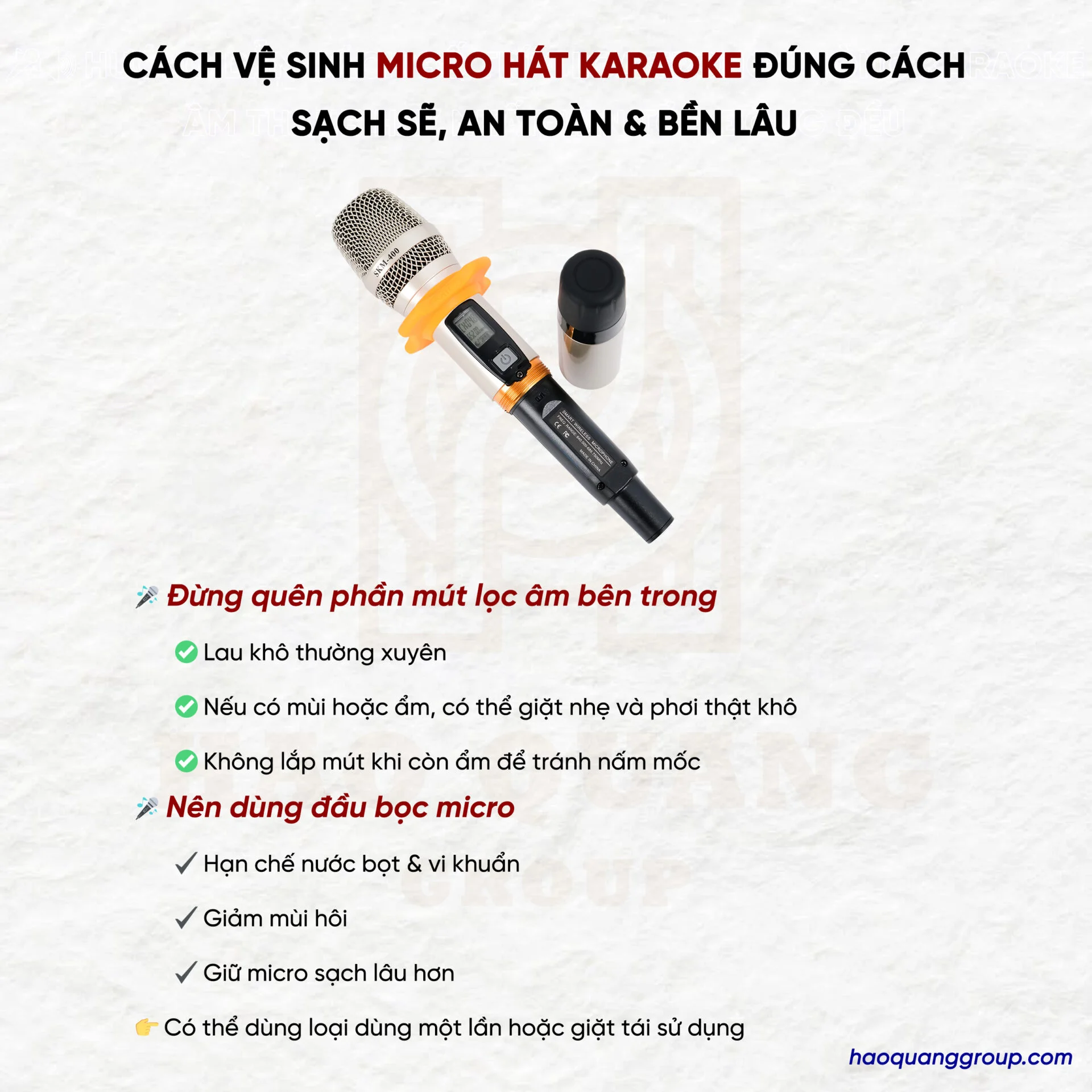 Cách để vệ sinh micro hát karaoke sao cho chuẩn và hiệu quả 14 Cach ve sinh micro hat karaoke dung cach Sach se an toan ben lau 4