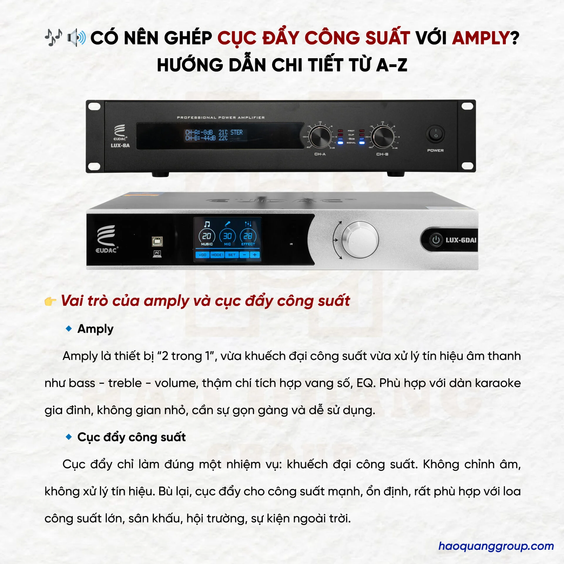 Có nên ghép cục đẩy công suất với amply hay không? Hướng dẫn cách thực hiện 6 Co nen ghep cuc day cong suat voi amply Huong dan chi tiet tu A Z 1