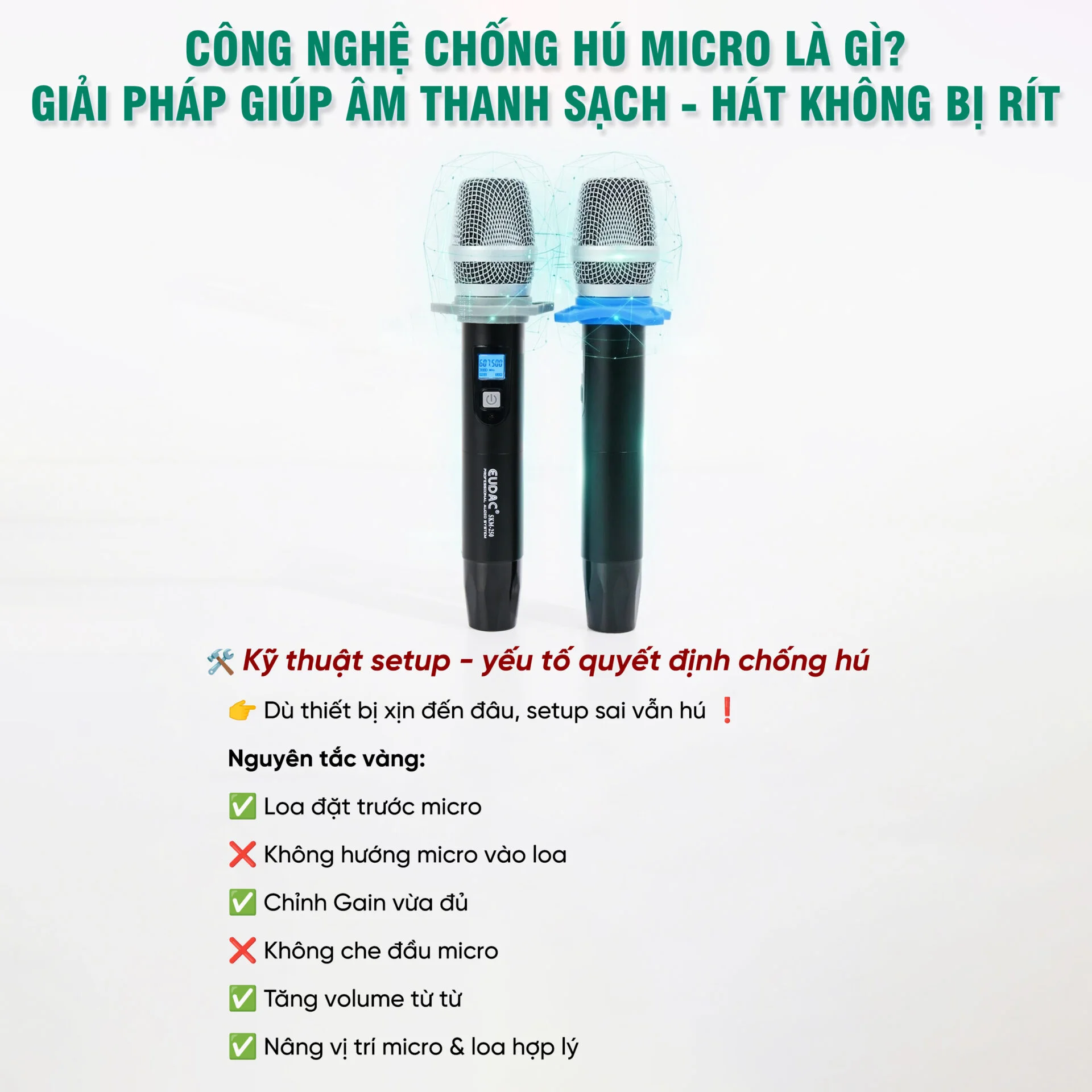 Công nghệ chống hú micro là gì? Các thiết bị chống hú micro không dây phổ biến 11 Cong nghe chong hu micro la gi Cac thiet bi chong hu micro khong day pho bien 8