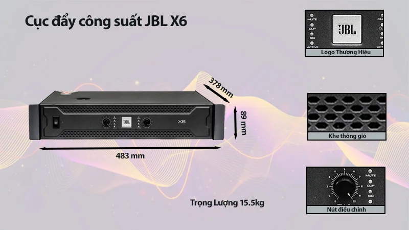 Cục đẩy công suất JBL X6 2 Cục đẩy công suất JBL X6 - nhập khẩu Mỹ - giá tốt nhất