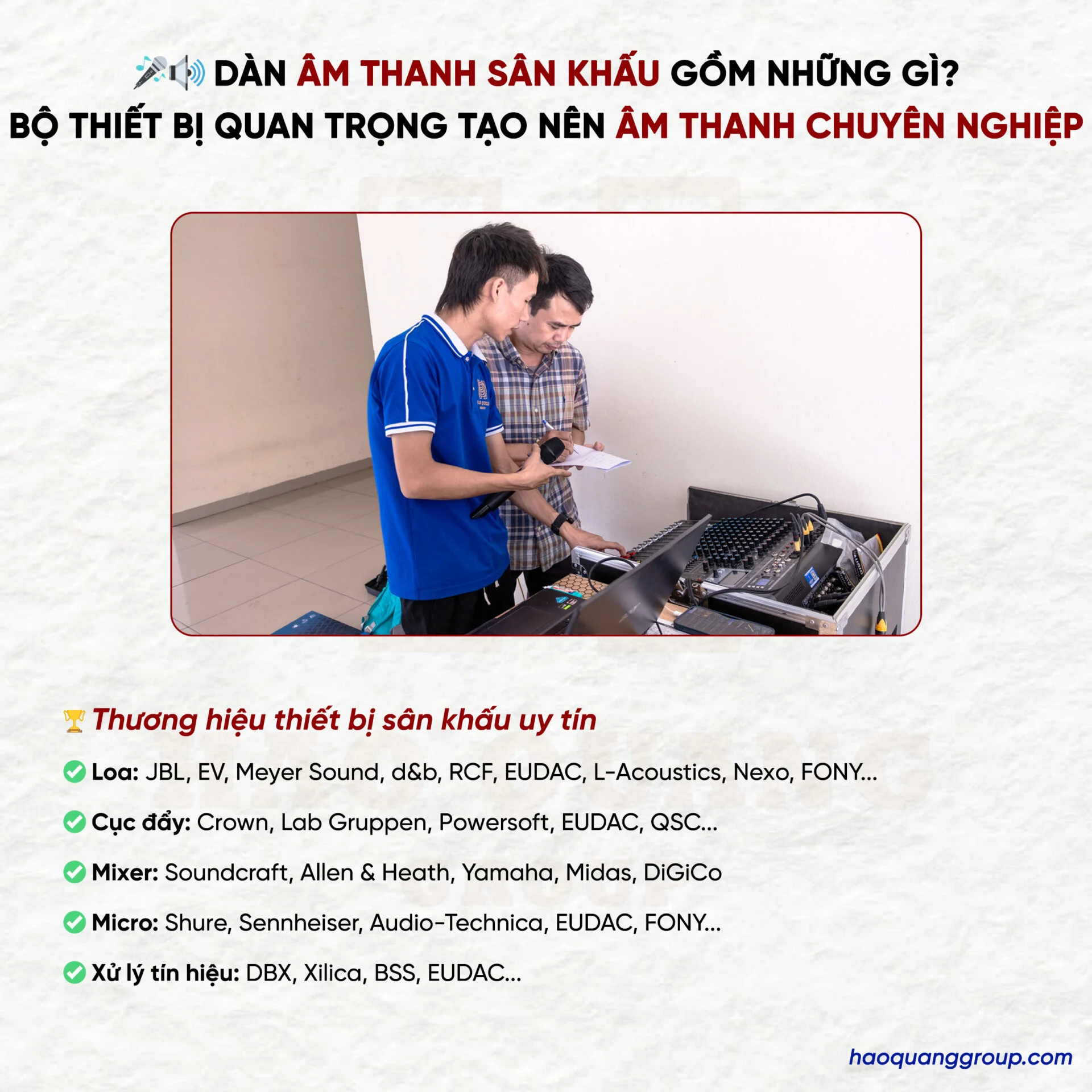 Dàn âm thanh sân khấu gồm những gì? Những thiết bị quan trọng 20 Dan am thanh san khau gom nhung gi. Bo thiet bi quan trong tao nen am thanh chuyen nghiep 8