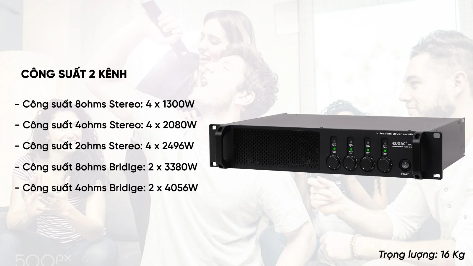 EUDAC AUDIO D4.13 là cục đẩy công suất 4 kênh với các mức công suất hoạt động mạnh mẽ EUDAC AUDIO D4.13 là cục đẩy công suất 4 kênh với các mức công suất hoạt động mạnh mẽ