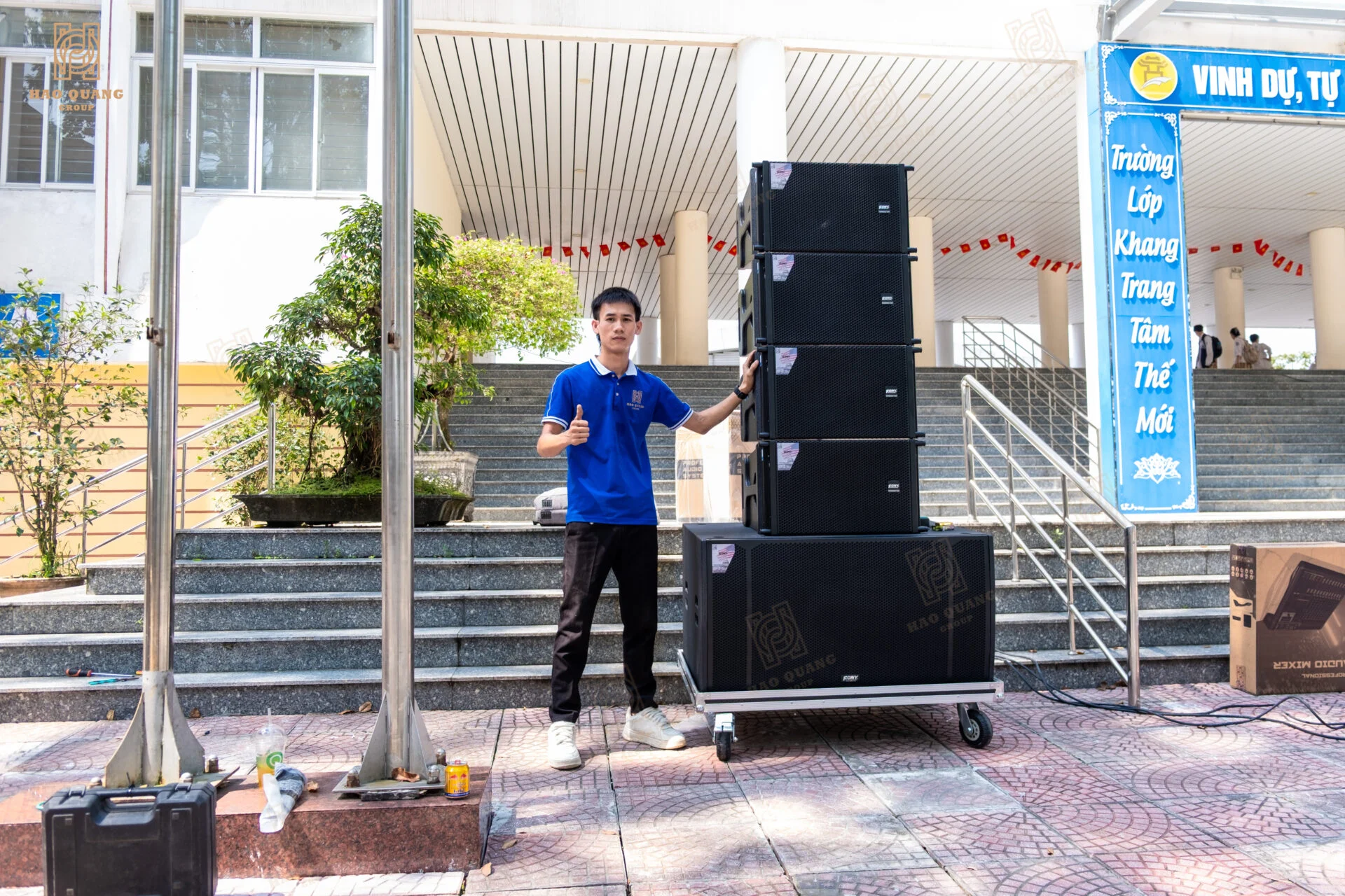 Hào Quang Group hoàn thiện hệ thống âm thanh tại trường THPT Cao Bá Quát - Gia Lâm 2 Hao Quang Group hoan thien he thong am thanh tai truong THPT Cao Ba Quat Gia Lam 2