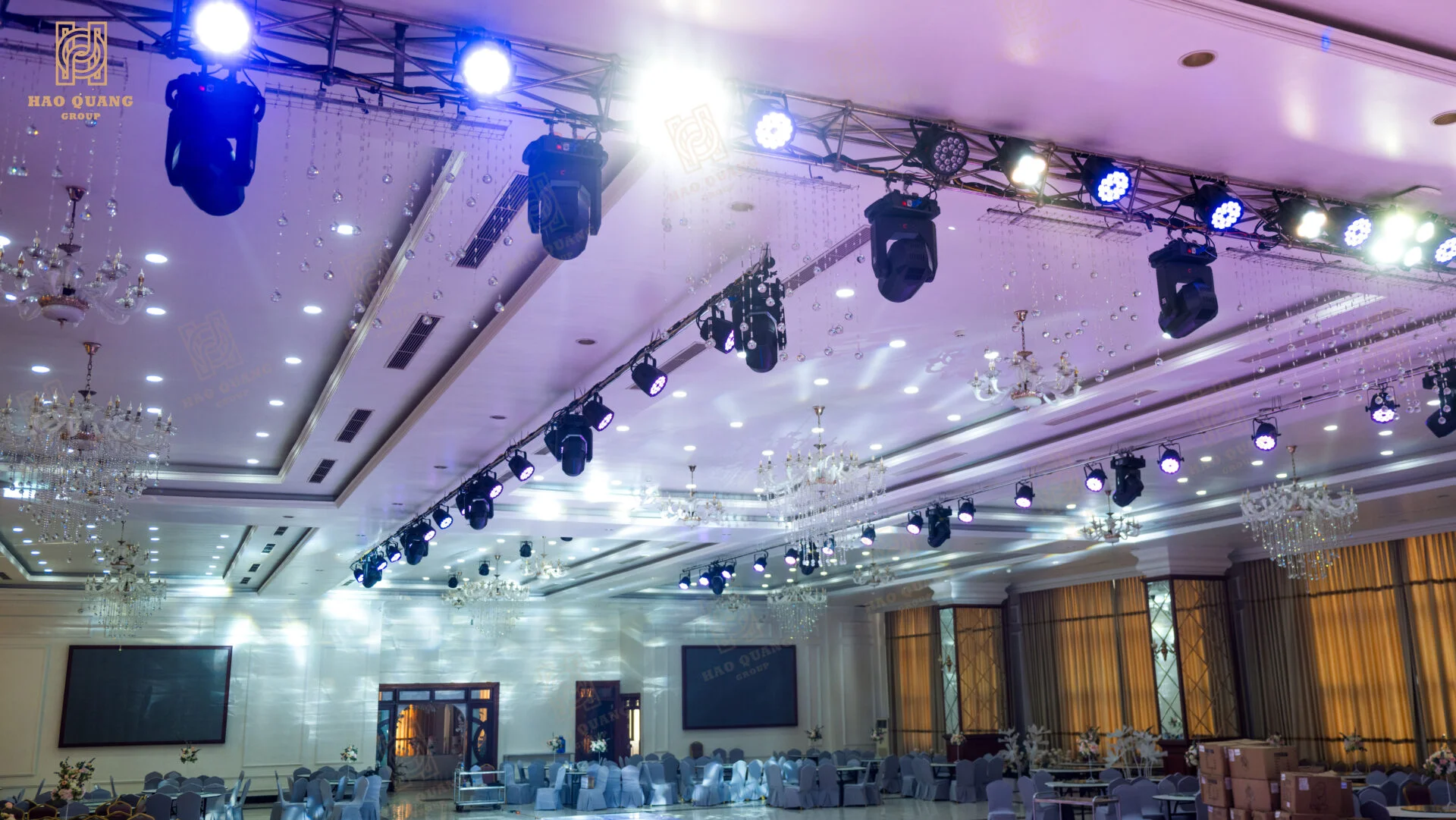 Hào Quang Group hoàn thiện hệ thống ánh sáng tại Trung tâm tiệc cưới Golden Palace - Nam Định 6 Hao Quang Group hoan thien he thong anh sang tai Trung tam tiec cuoi Golden Palace Nam Dinh 9 1