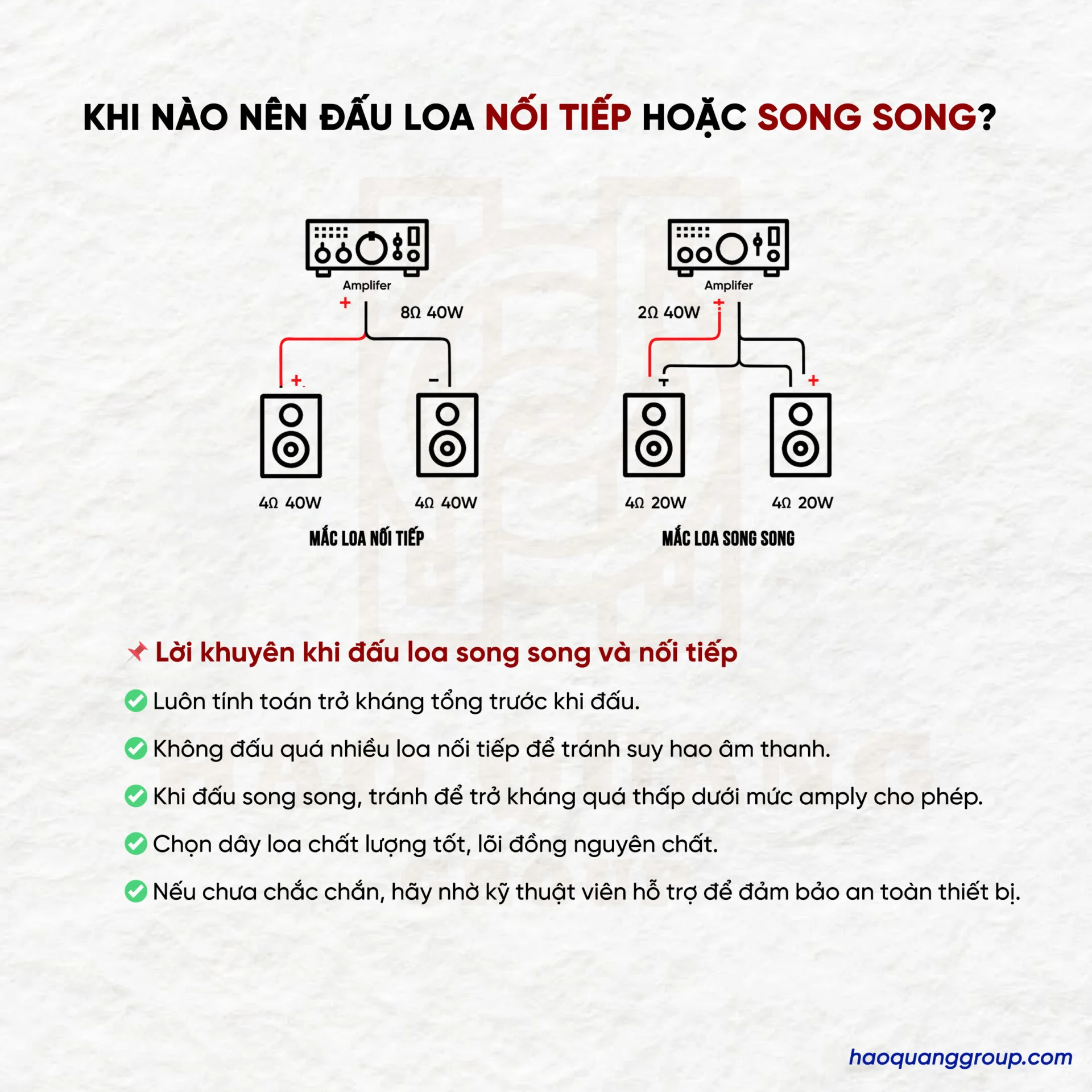 Hướng dẫn cách đấu loa song song và nối tiếp cực dễ 17 Huong dan cach dau loa song song va noi tiep cuc de 6