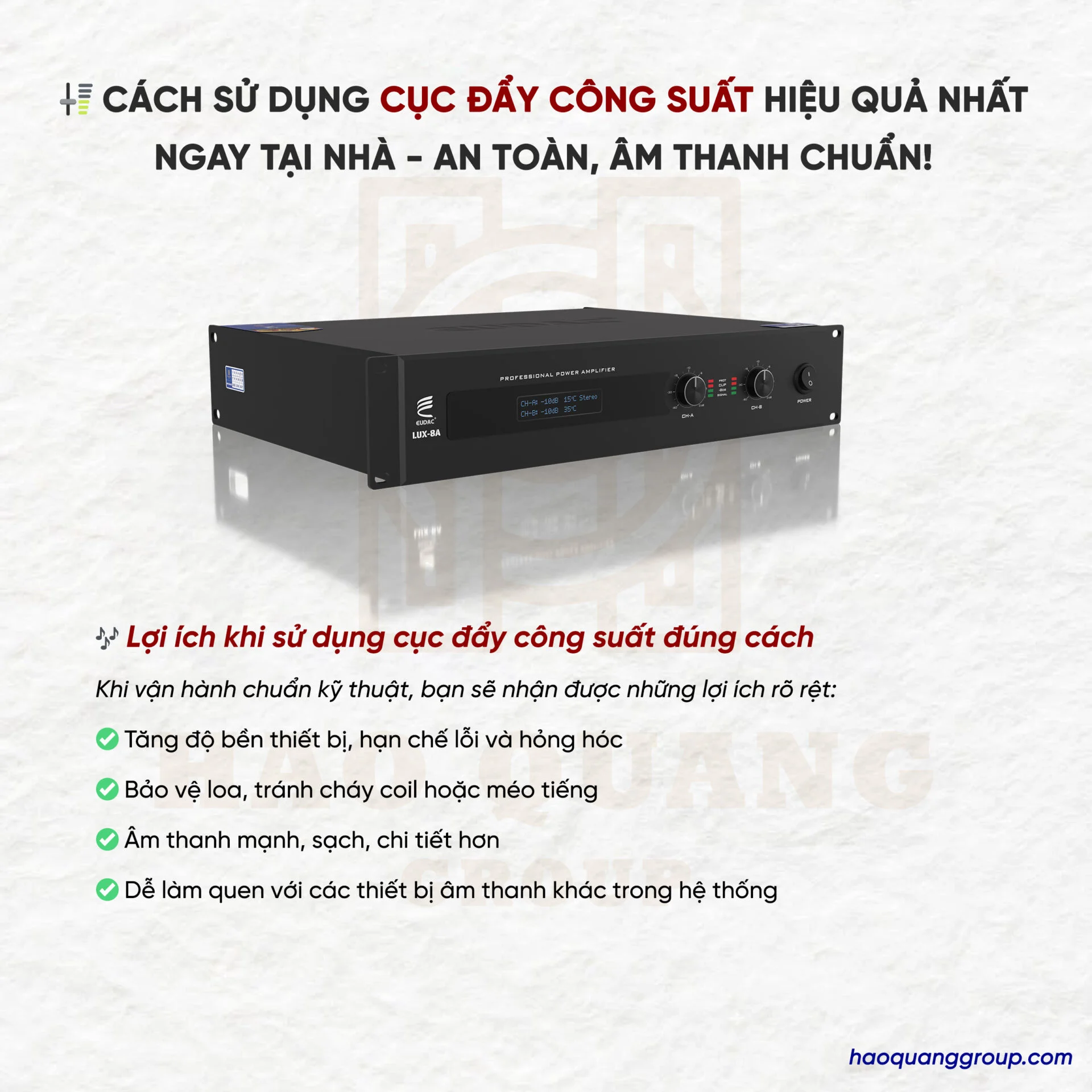 Cách sử dụng cục đẩy công suất hiệu quả nhất ngay tại nhà 9 Huong dan cach su dung cuc day cong suat hieu qua nhat tai nha 2