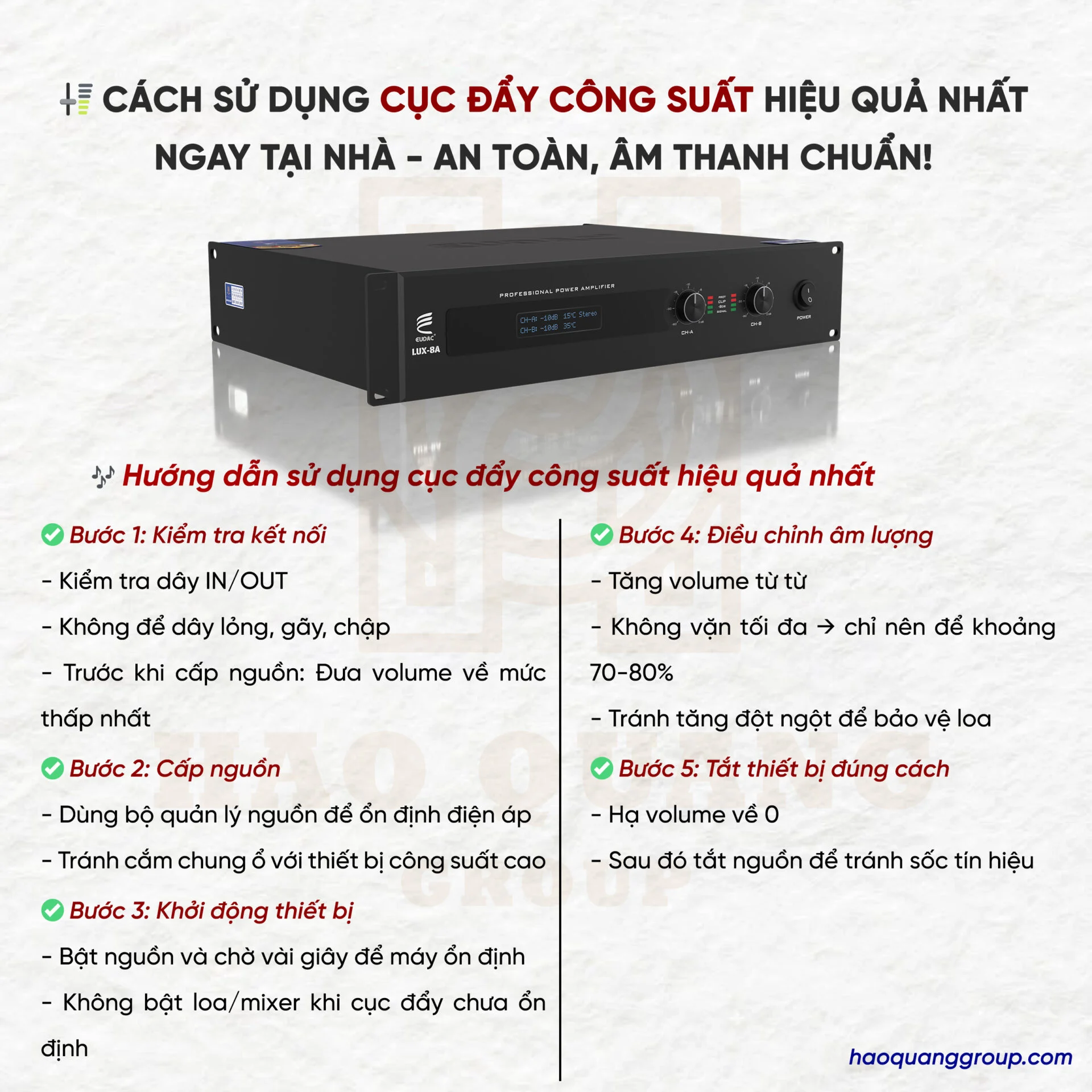 Cách sử dụng cục đẩy công suất hiệu quả nhất ngay tại nhà 11 Huong dan cach su dung cuc day cong suat hieu qua nhat tai nha 4