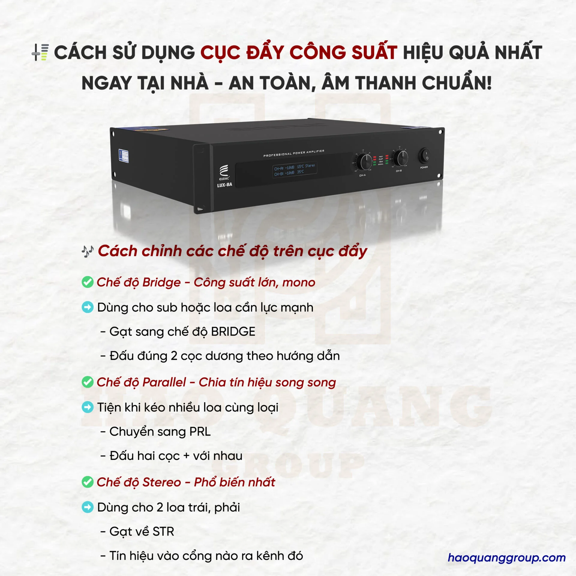 Cách sử dụng cục đẩy công suất hiệu quả nhất ngay tại nhà 12 Huong dan cach su dung cuc day cong suat hieu qua nhat tai nha 5