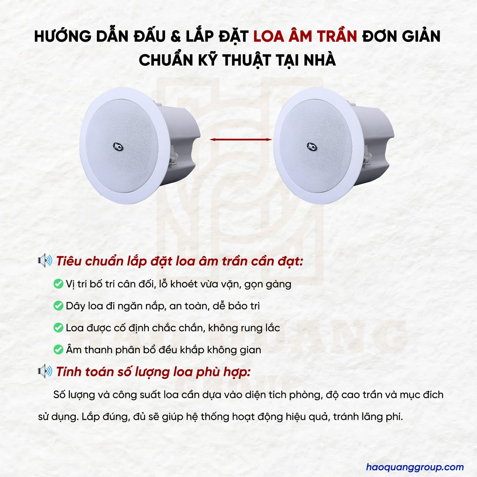 Hướng dẫn cách đấu loa âm trần cực đơn giản tại nhà 9 Huong dan dau lap dat loa am tran don gian 2