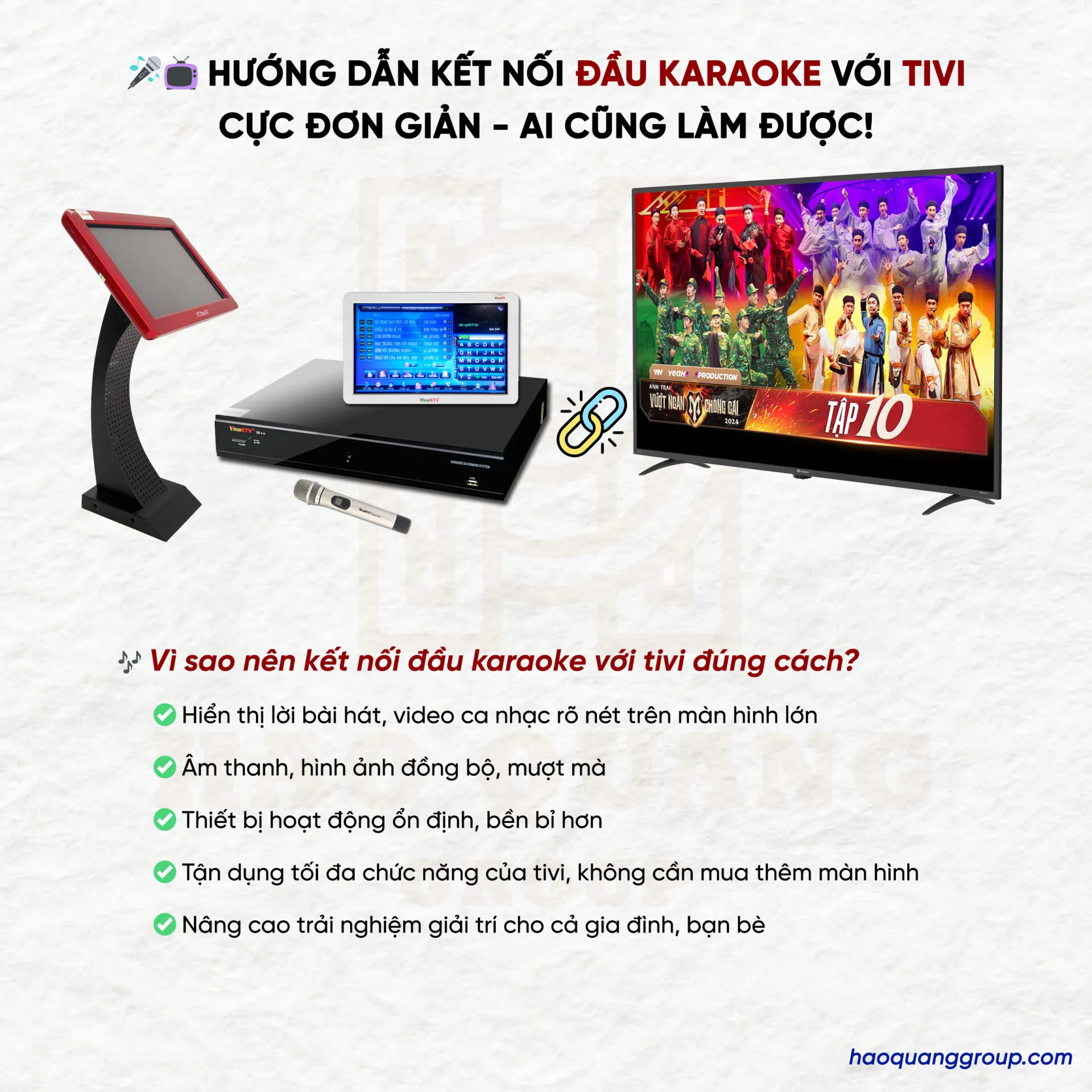 Hướng dẫn cách kết nối đầu karaoke với tivi cực đơn giản 17 Huong dan ket noi da karaoke voi tivi cuc don gian 1
