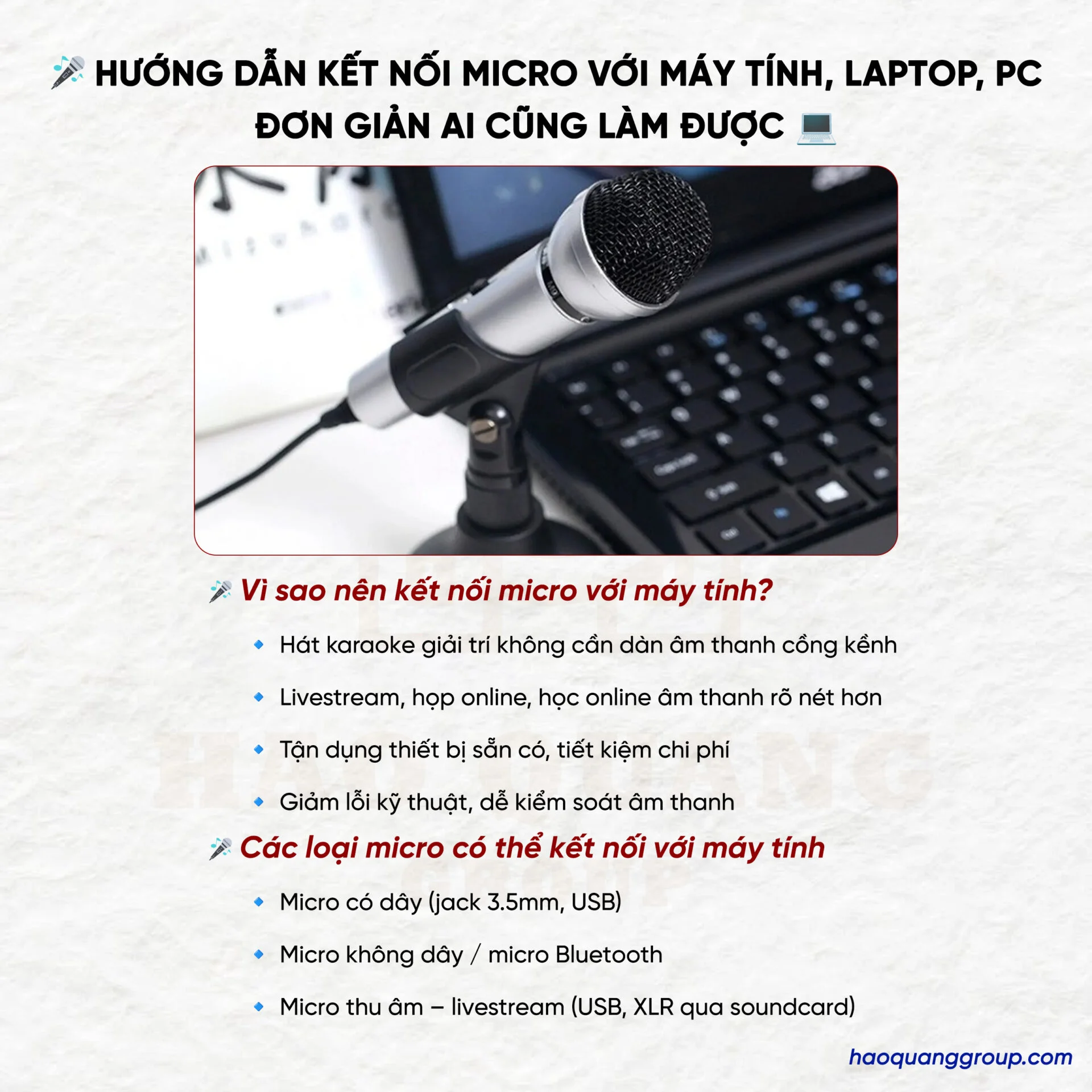 Hướng dẫn cách kết nối micro với máy tính, laptop, PC 20 Huong dan ket noi micro voi may tinh laptop PC don gian 1