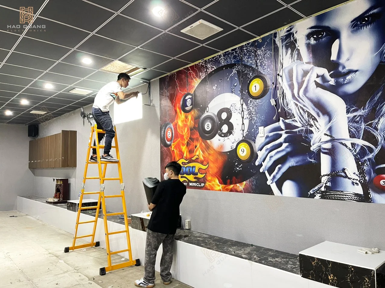 Lắp đặt hệ thống loa treo tường cho DOPE BILLIARADS MESEUM 4 Lắp đặt hệ thống loa treo tường cho DOPE BILLIARADS MESEUM