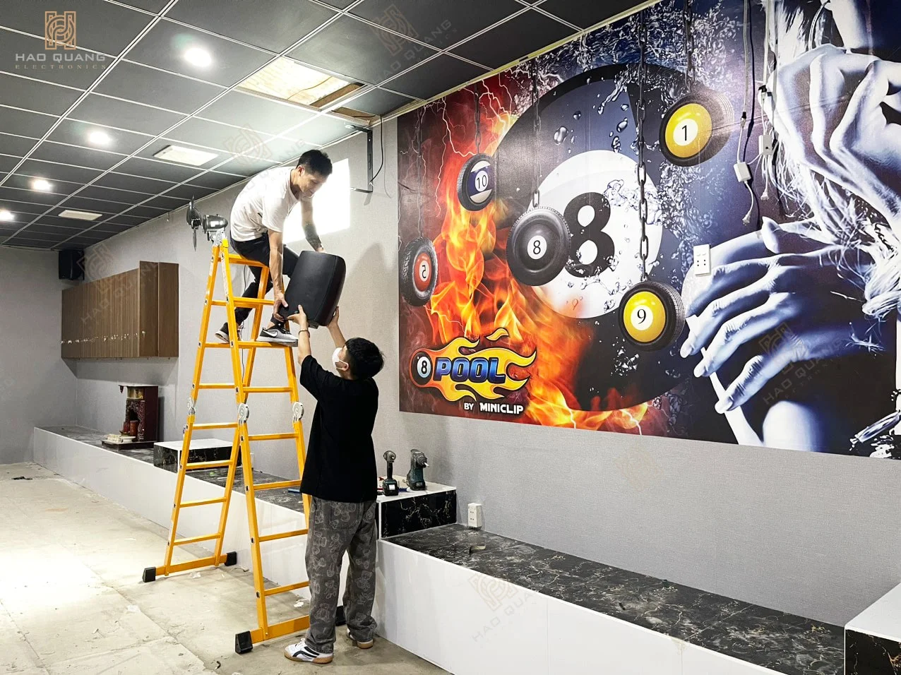 Lắp đặt hệ thống loa treo tường cho DOPE BILLIARADS MESEUM 3 Lắp đặt hệ thống loa treo tường cho DOPE BILLIARADS MESEUM