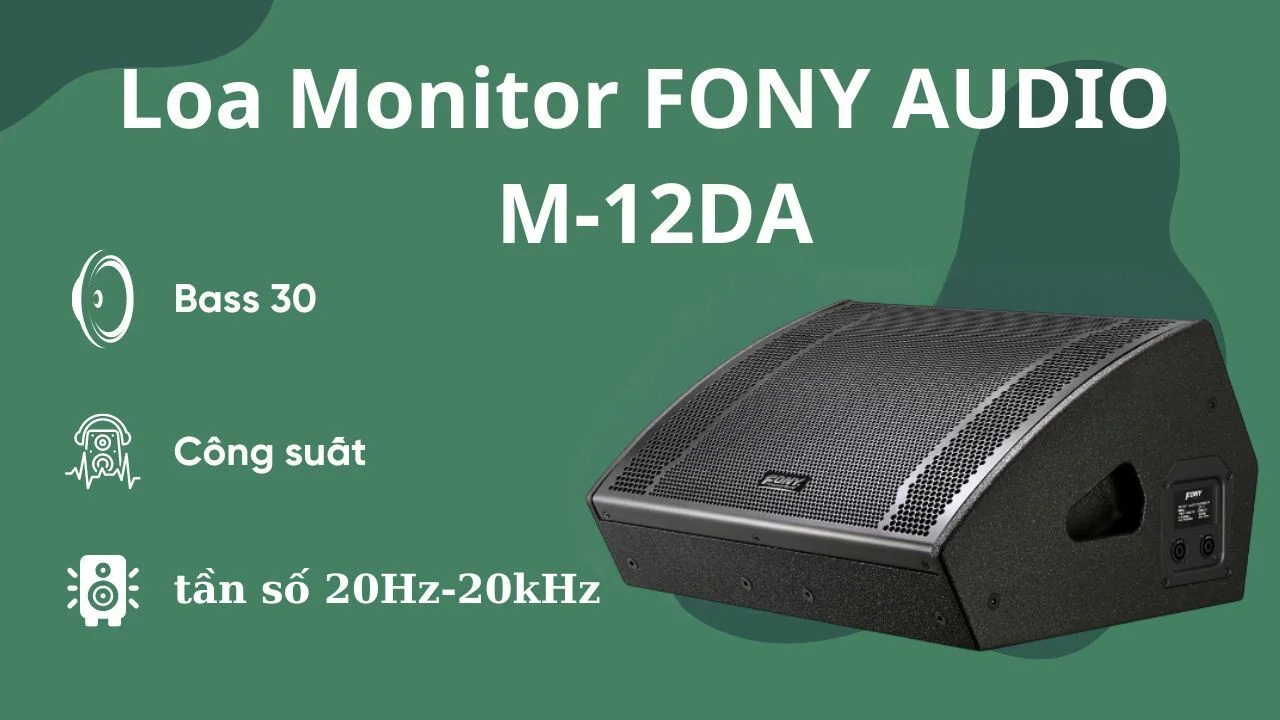 Bộ dàn âm thanh hội trường 400-650m2 cao cấp 8 Loa Monitor FONY AUDIO M-12DA - Âm Thanh Chính Xác và Chất Lượng Đỉnh Cao