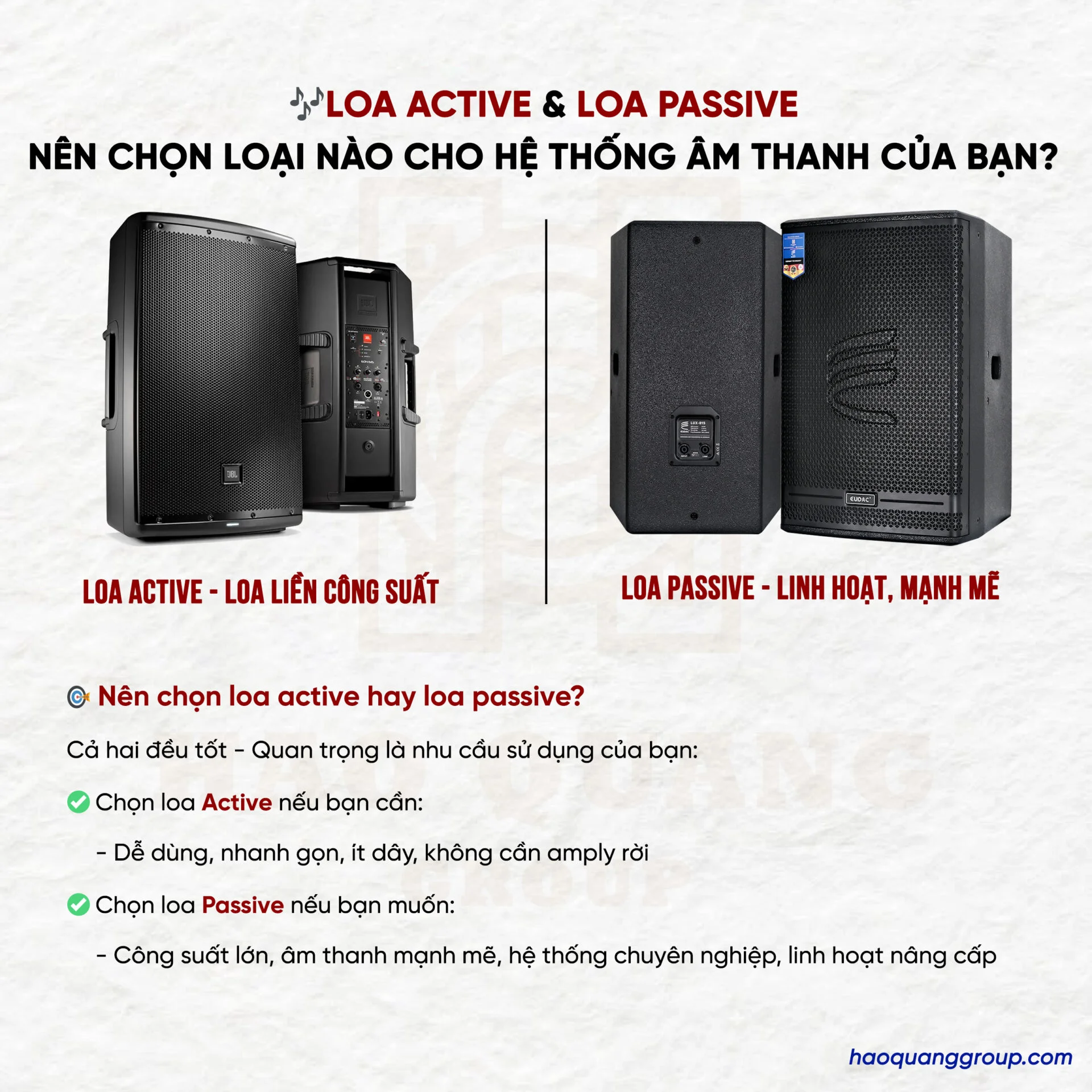Loa active và loa passive là gì? Công dụng, ưu nhược điểm của từng loại 9 Loa active va loa passive nen chon loai nao cho he thong am thanh 4