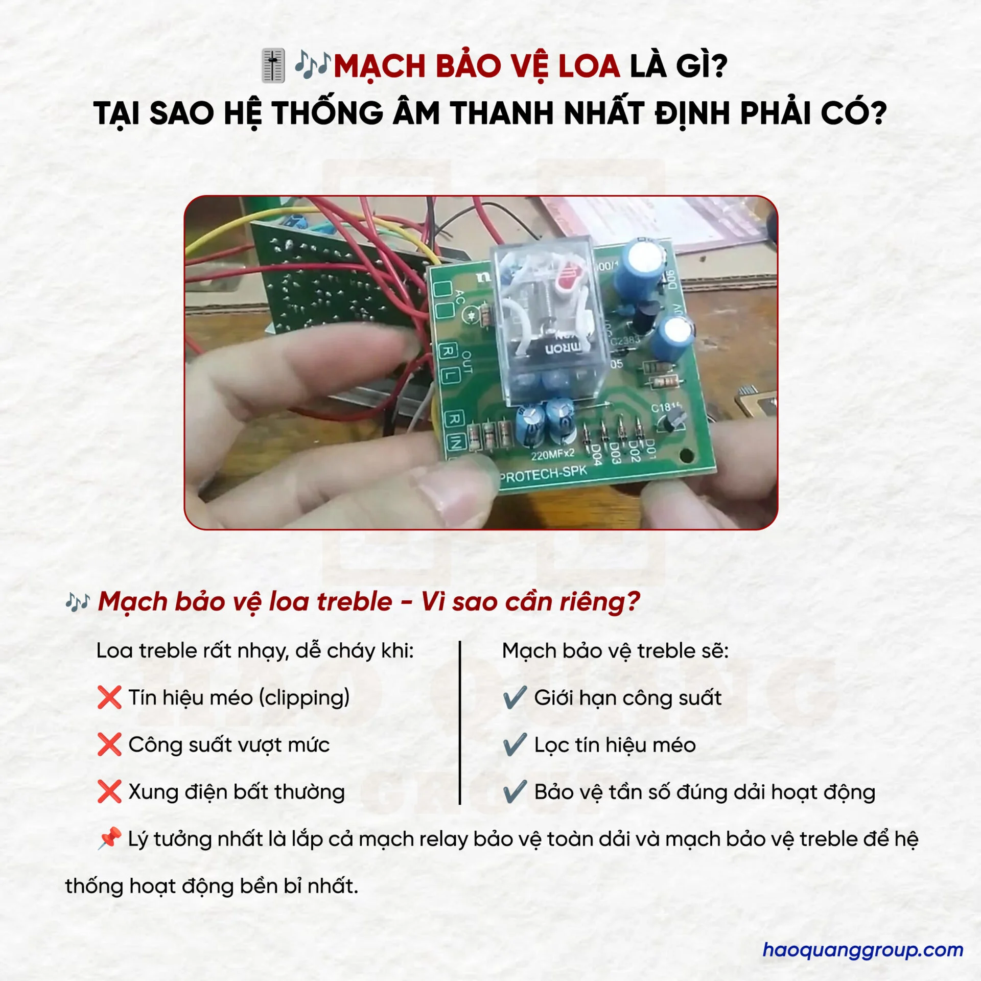 Mạch bảo vệ loa là gì? Tại sao cần phải sử dụng mạch bảo vệ loa 7 Mach bao ve loa la gi Tai sao can phai su dung mach bao ve loa 4