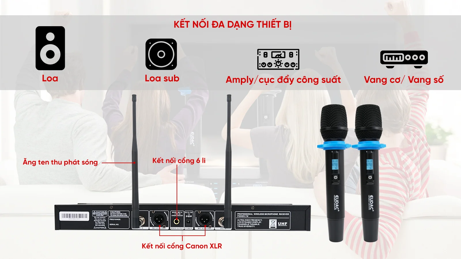 Micro SKM-390 kết nối linh hoạt với các thiết bị, ứng dụng đa dạng hệ thống Micro SKM-390 kết nối linh hoạt với các thiết bị, ứng dụng đa dạng hệ thống