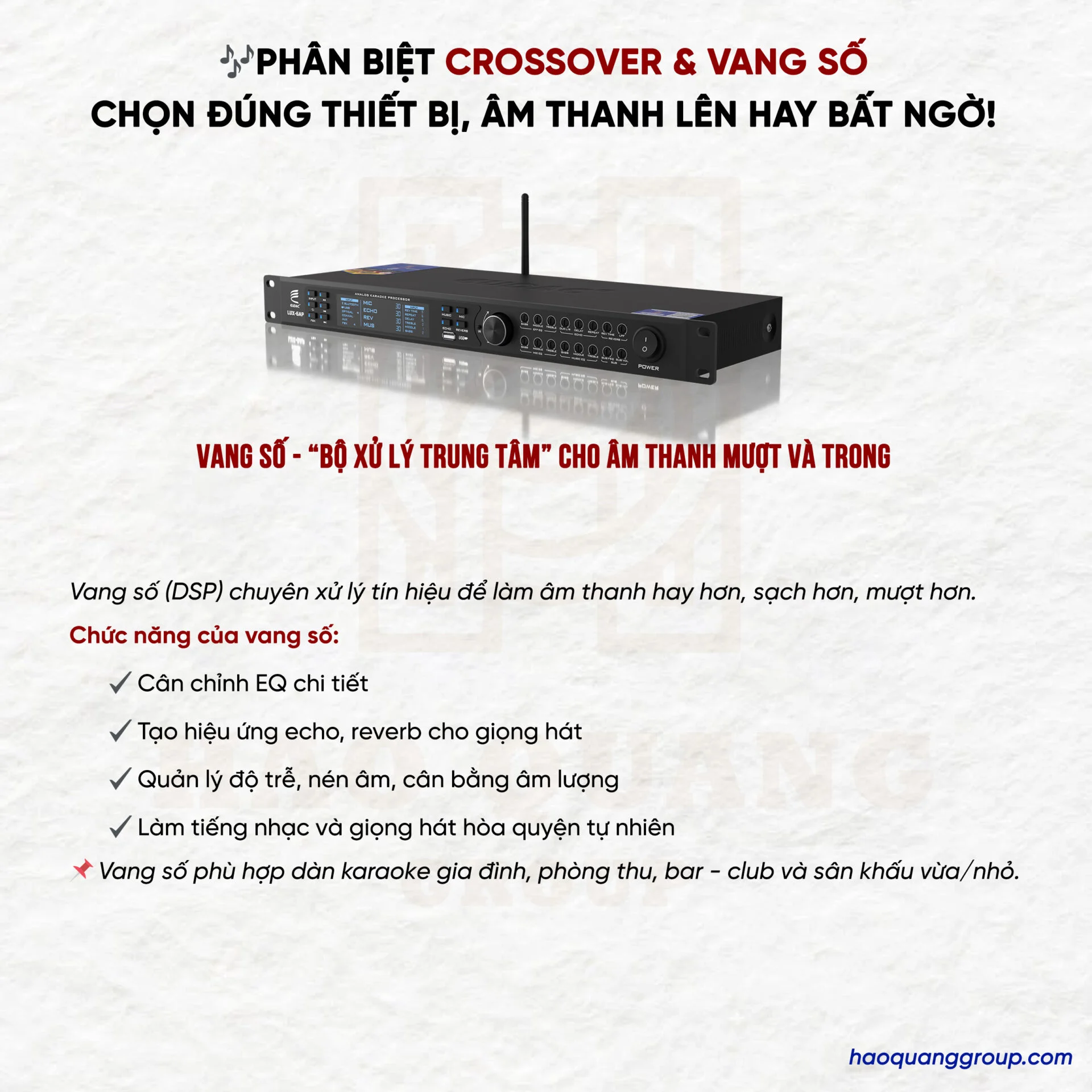 Phân biệt crossover và vang số: Nên dùng loại nào cho dàn âm thanh của bạn? 7 Phan biet Crossover Vang so 2