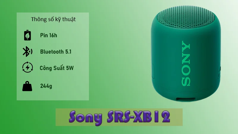 Loa nghe nhạc mini Sony SRS-XB12 âm thanh đỉnh cao Loa nghe nhạc mini Sony SRS-XB12 âm thanh đỉnh cao