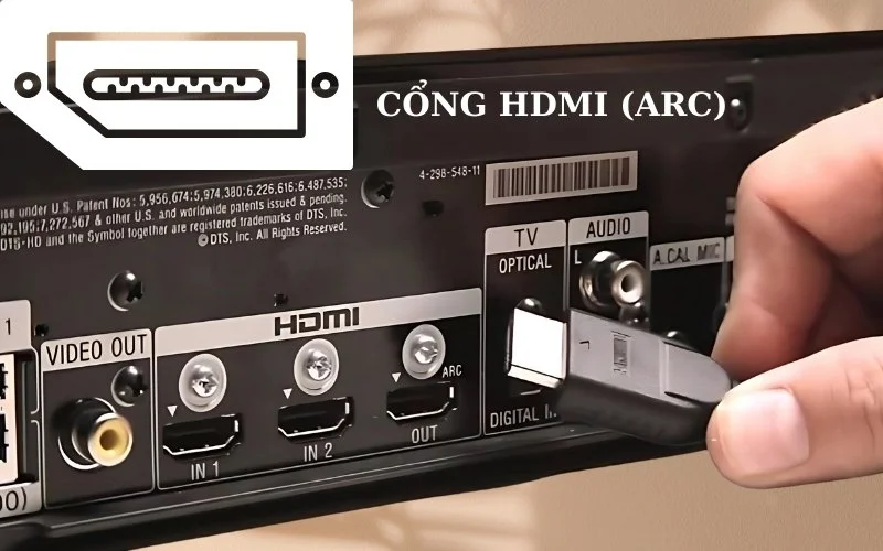 Amply có cổng HDMI (ARC) là gì? 1 Cổng HDMI ARC (Audio Return Channel)