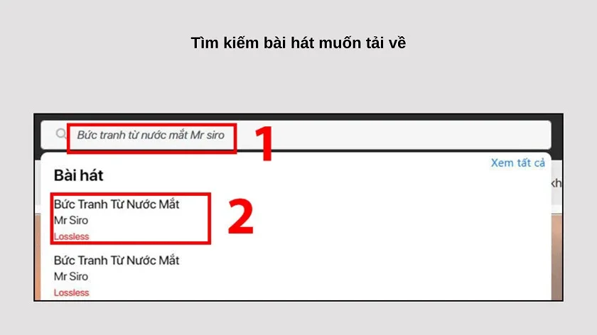 Truy cập vào trang web nhạc tìm kiếm bài hát muốn tải về Truy cập vào trang web nhạc tìm kiếm bài hát muốn tải về