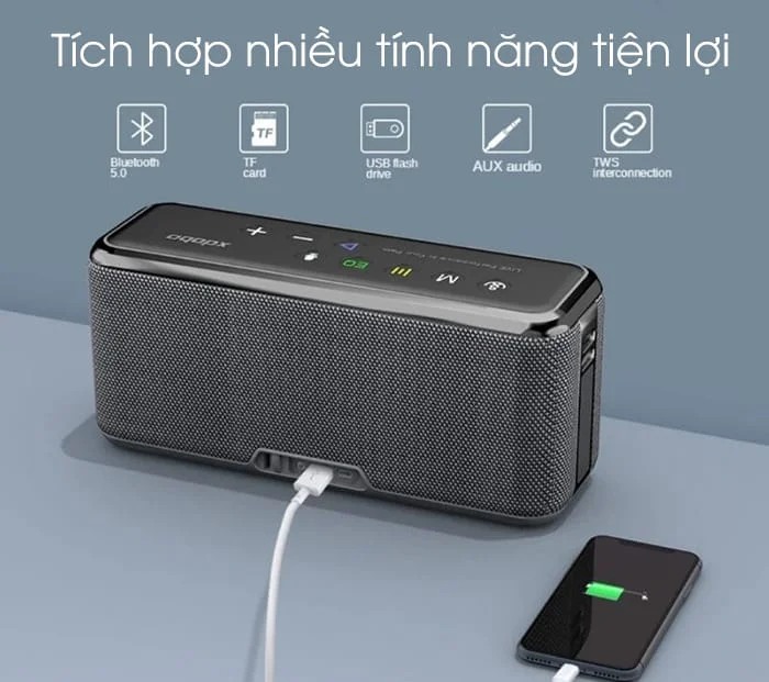 Loa Xdobo tích hợp nhiều tính năng như TWS, chống nước, làm sạc dự phòng