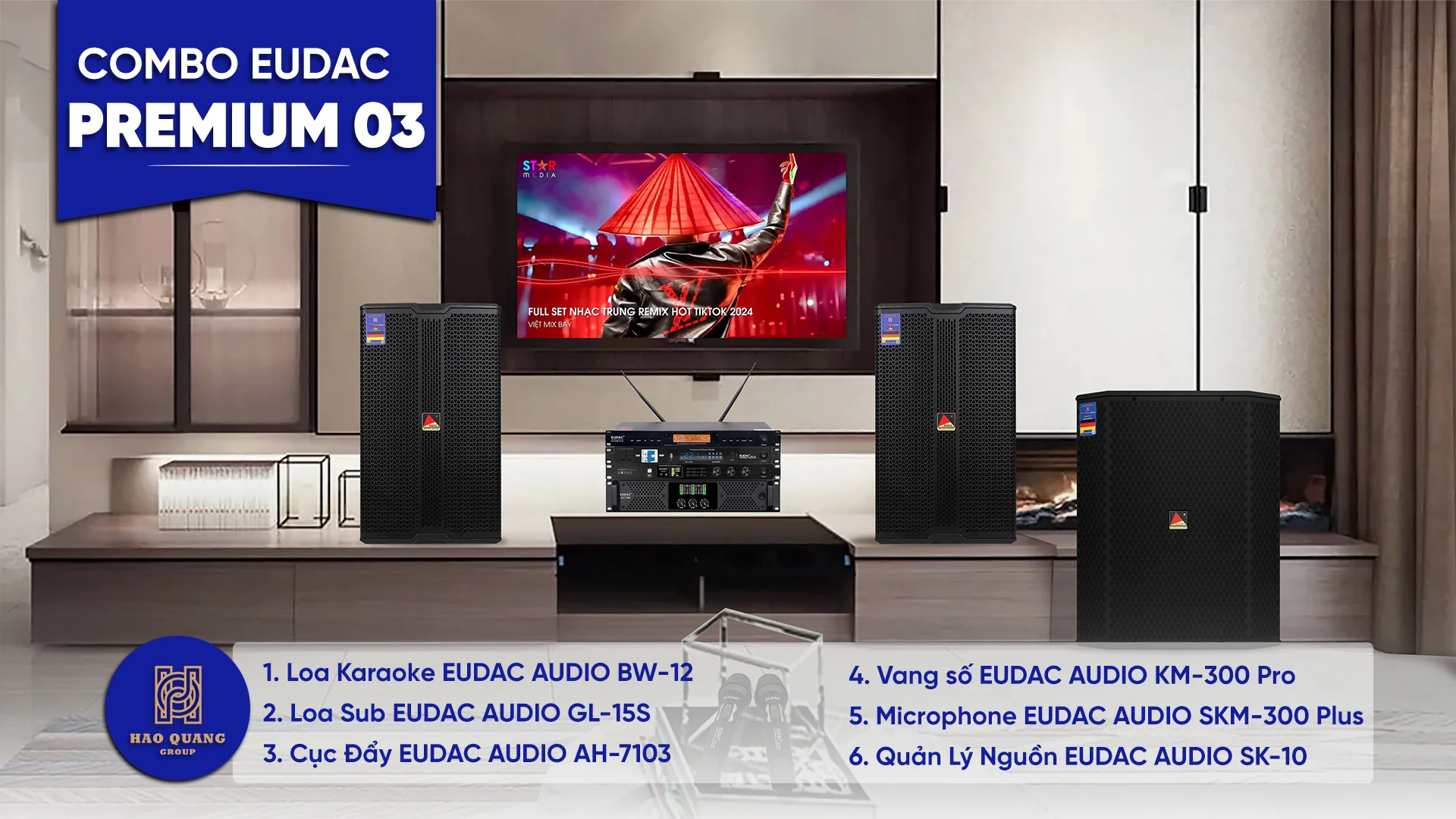 Combo Karaoke EUDAC Audio PREMIUM 03 1 Combo Karaoke EUDAC Audio PREMIUM 03