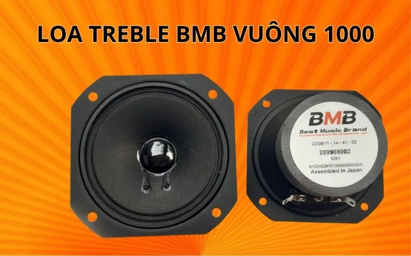 Tổng hợp 5+ mẫu loa treble BMB chất lượng, đáng mua hiện nay 7 Loa treble BMB vuông 1000 gây ấn tượng với thiết kế vuông vắn, mạnh mẽ.