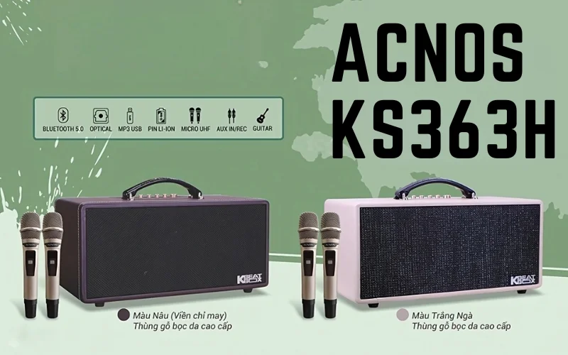 TOP 7 Loa xách tay Acnos hiện đại, ấn tượng nhất 11 Loa xách tay Acnos KS363H cho khả năng xử lý âm thanh tuyệt vời