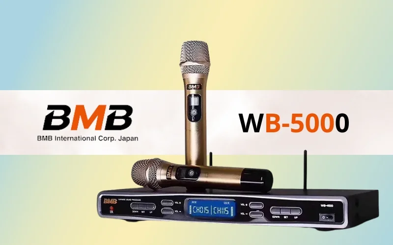 TOP 8 Micro không dây giá rẻ cho gia đình chất lượng 6 Micro không dây BMB WB-5000 thiết kế sang trọng bền bỉ cao cấp.