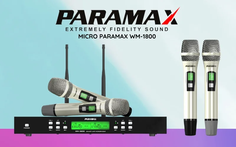TOP 8 Micro không dây giá rẻ cho gia đình chất lượng 7 Micro không dây giá rẻ Paramax WM-1800